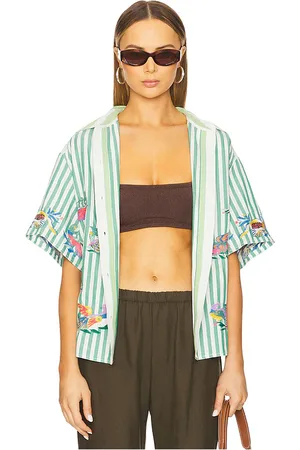 Free People Camisa we the free the bird en color verde talla L en - Green. Talla L (también en M, S, XL, XS).