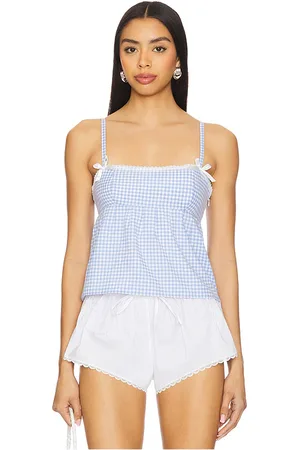 MORE TO COME Lisa babydoll top en color bebe azul talla L en - Baby Blue. Talla L (también en M, S, XL, XS, XXS).