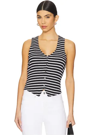 VERONICA BEARD Hoorne top en color negro talla L en - Black. Talla L (también en M, S, XL, XS).