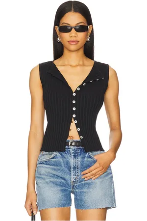 Free People Chaleco tilly en color talla L en - Black. Talla L (también en M, S, XL, XS).