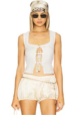 Show Me Your Mumu X revolve mimi top en color blanco talla L en - White. Talla L (también en M, S, XL, XS).