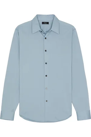 THEORY Camisa botones sylvain en color roca talla L en - Slate. Talla L (también en M, S, XL/1X).