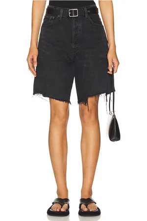 AGOLDE Indra short en color negro talla 24 en - Black. Talla 24 (también en 25, 26, 27, 28, 29, 30, 31, 34).