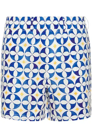 Malbon Golf Riviera scooter short en color blanco, azul talla L en White Blue & Gold - White,Blue. Talla L (también en M).