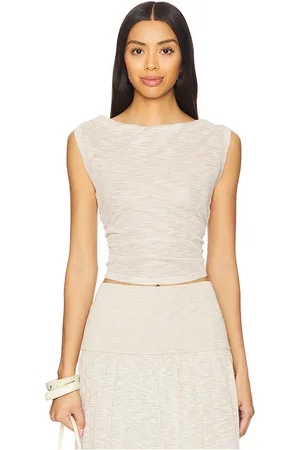 4th & Reckless Top recortado nikki en color talla M en - . Talla M (también en S, XS).