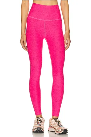 Beyond Yoga Leggings de cintura alta spacedye caught en the midi en color rosado talla L en - Pink. Talla L (también en