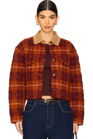Guest In Residence Guest en residence chaqueta tartan en color burgundy talla L en - Burgundy. Talla L (también en S).