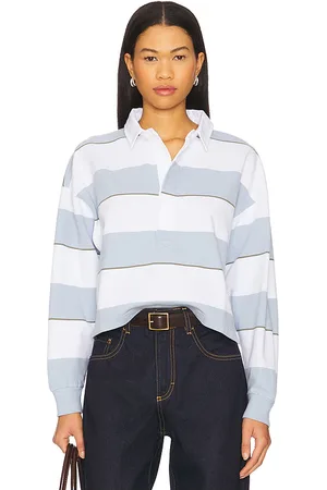 AMO DENIM Crop annie rugby en color baby blue,white talla L en - Baby Blue,White. Talla L (también en M, S, XS).