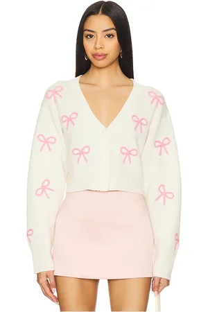 LOVESHACKFANCY Cárdigan francette en color ivory talla L en - Ivory. Talla L (también en M, S, XL, XS, XXS).