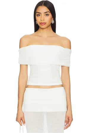 Runaway The Label Top con hombros descubiertos harlem en color talla M en - White. Talla M (también en XS).