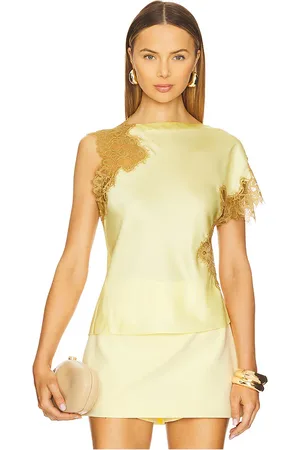 A.L.C. Alessia top en color amarillo limon talla 12 en - Lemon. Talla 12 (también en 2, 4, 6).