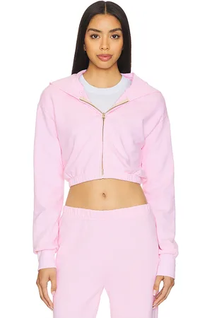 LA Made Sudadera corta con cremallera en color rosado talla L en - Pink. Talla L (también en M, S, XL, XS).