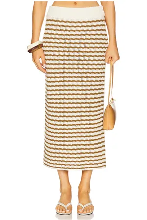 A.L.C. Falda alexis en color marrón talla L en - Brown. Talla L (también en M, S, XS).