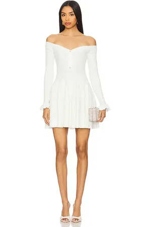 Self-Portrait Minivestido dress en color talla L en - White. Talla L (también en M, S, XS).