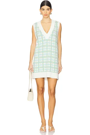 Show Me Your Mumu Vestido tipo suéter con tirantes hartford en color blanco talla L en - White. Talla L (también en M