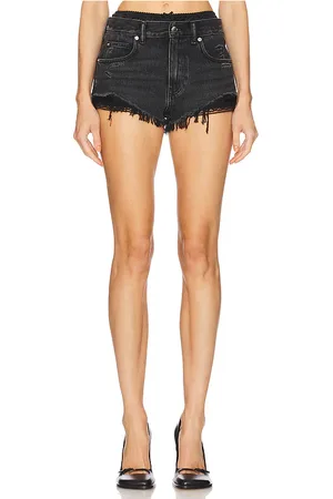 Alexander Wang Prestyled cutoff short with silk boxer en color charcoal,black talla 24 en - Charcoal,Black. Talla 24 (también