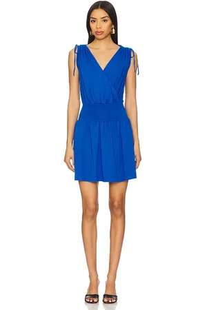 Bobi Vestido surplice en color royal talla L en - Royal. Talla L (también en M, S, XL, XS).