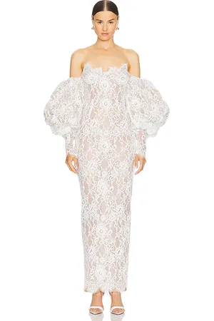 Bronx and Banco Vestido largo blanc off the shoulder en color blanco talla S en - White. Talla S (también en XS).