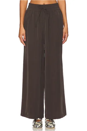 BROCHU WALKER Pantalón pierna ancha aaron en color marrón talla L en - Brown. Talla L (también en XS).