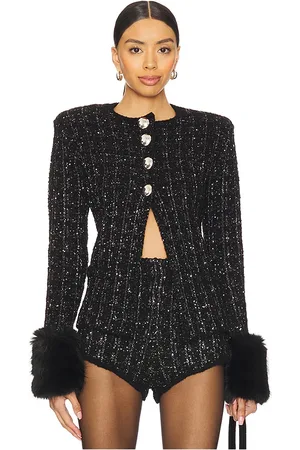 Retrofete Chaqueta hilary tweed en color negro talla L en - Black. Talla L (también en M, S, XS).