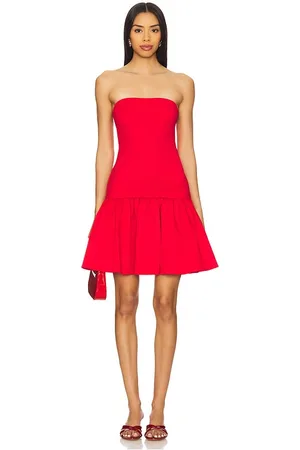 ALICE+OLIVIA Vestido oriana en color rojo talla 0 en - Red. Talla 0 (también en 10, 12, 2, 4, 6, 8).
