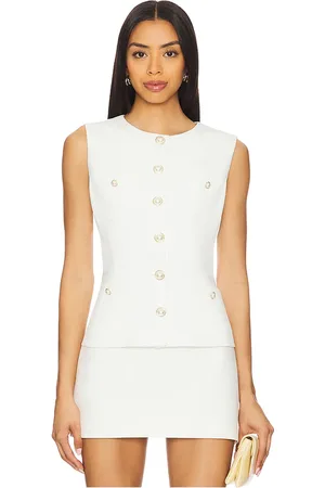 Generation Love Chaleco susanna en color ivory talla L en - Ivory. Talla L (también en M, S, XL, XS).