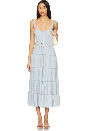 Show Me Your Mumu Vestido midi lainey en color bebe azul talla M en - Baby Blue. Talla M (también en S).