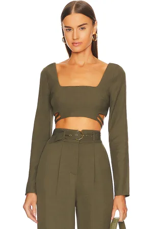 House of Harlow X revolve mailey top en color talla S en - Olive. Talla S (también en XS).