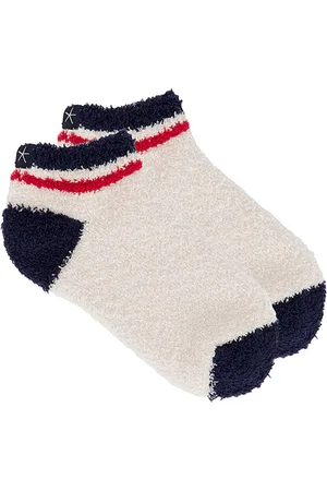 Barefoot Dreams Calcetines de tenis cozychic striped en color blanco talla S/M en - White. Talla S/M (también en ).