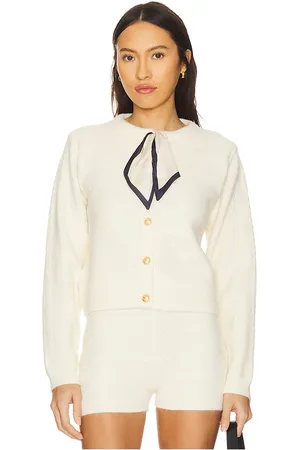 LINE & DOT Agnes scarf sweater en color talla L en - Cream. Talla L (también en M, S, XS).