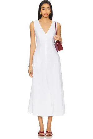 Bardot Vestido midi cordelia en color blanco talla 10 en - White. Talla 10 (también en 12, 2, 4, 6, 8).
