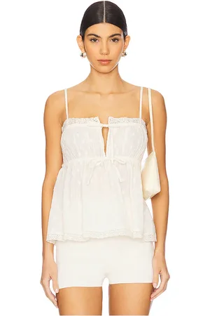 ULLA JOHNSON Top sin mangas quinn en color blanco talla 0 en - White. Talla 0 (también en 10, 12, 2, 4, 6, 8).