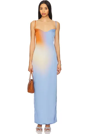 Baobab Maxivestido medusa en color bebe azul talla L en - Baby Blue. Talla L (también en M, S, XS).