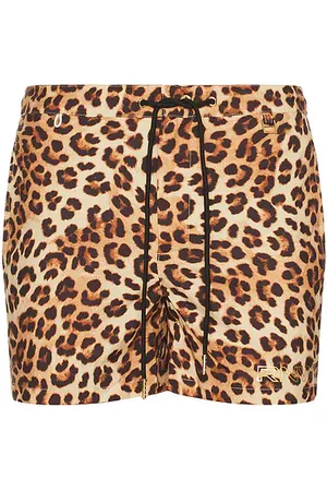 Runaway The Label Amalfi boardshort en leopard en color marrón talla L en - Brown. Talla L (también en M, S, XL/1X).