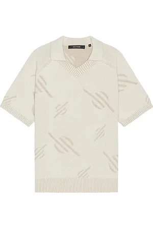 Daily paper Monogram knit polo en color crema talla L en - Cream. Talla L (también en M, S, XL/1X).