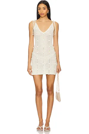 DEVON WINDSOR Vestido katherine en color crema talla L en - Cream. Talla L (también en M, S, XL, XS).