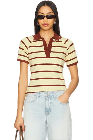 Samsøe Samsøe Polo de manga corta saamy en color amarillo talla L en - Yellow. Talla L (también en M, S, XS).