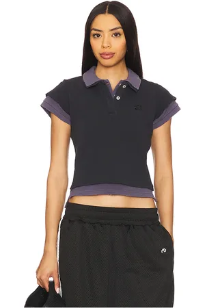Alexander Wang Polo encogido en capas en color azul marino talla L en - Navy. Talla L (también en M, S, XS).