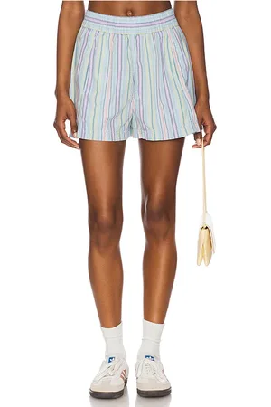 Free People Short de rayas get free en color azul talla L en - Blue. Talla L (también en M, S, XL, XS).
