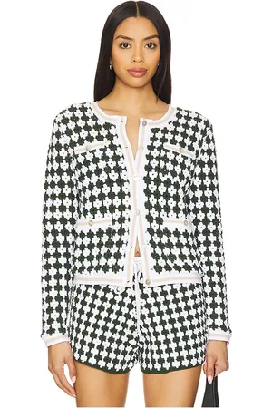 The Upside Chaqueta de punto de ganchillo portobello en color talla L en - Green. Talla L (también en M, S, XS).