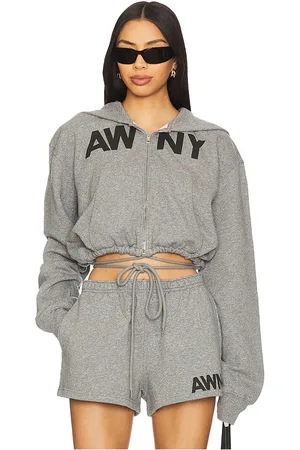 Alexander Wang Sudadera envolvente deconstructed en color gris talla L en - Grey. Talla L (también en M, S).