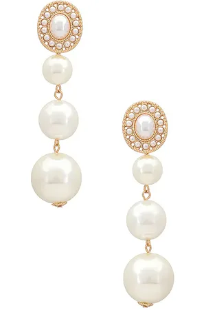 Ettika Pendientes jaw drop en color oro metálico talla all en - Metallic Gold. Talla all.