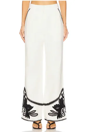 Scarlett Poppies Pantalón con trabillas chalani en color ivory talla 2 en - Ivory. Talla 2 (también en 4, 8).
