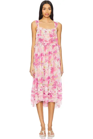 Free People Vestido midi estampado intimately fp moon phase en color rosado talla L en - Pink. Talla L (también en M, S, XS).