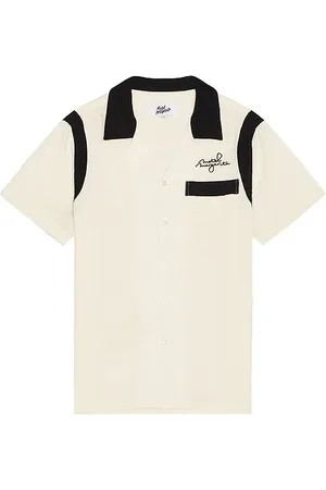 Motel Camisa abotonada kingpin en color ivory talla L en - Ivory. Talla L (también en M, XL/1X).