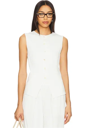 Samsøe Samsøe Chaleco saruma en color blanco talla L en - White. Talla L (también en XL, XS).