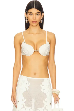 Adriana Degreas Reseau applique top en color crema talla L en - Cream. Talla L (también en M).