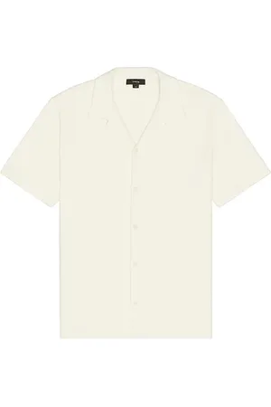 Vince Camisa manga corta cabana en color ivory talla L en - Ivory. Talla L (también en M).