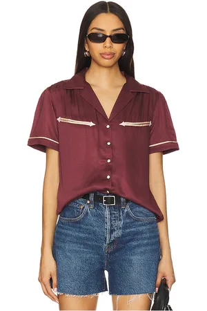 Sendero Provisions Blusa en color burgundy talla L en - Burgundy. Talla L (también en M, S, XL/1X, XS).
