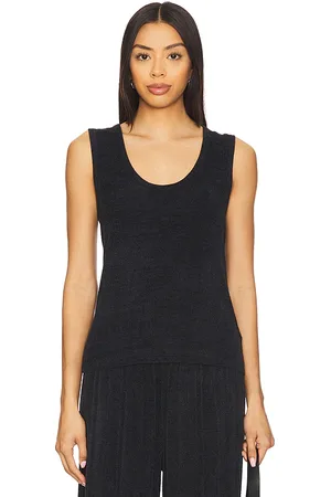 Barefoot Dreams Camiseta tirantes cozychic ultra light en color talla L en - Black. Talla L (también en M, S, XL, XS).